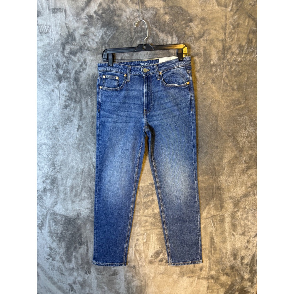 Old Navy Straight Leg Jeans Medium Wash Blue Denim Mens 29x28